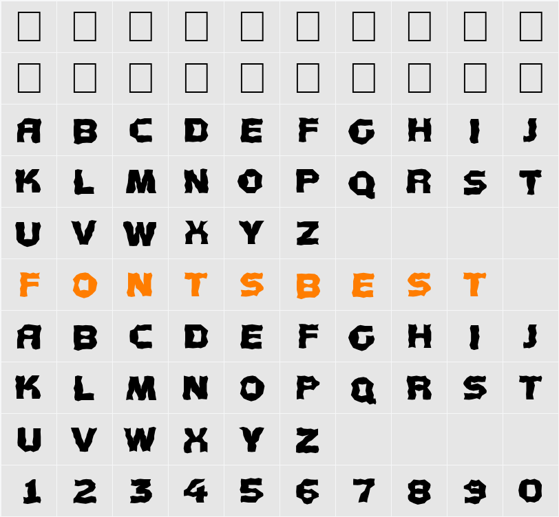 a_ConceptoTitulBroken Character Map