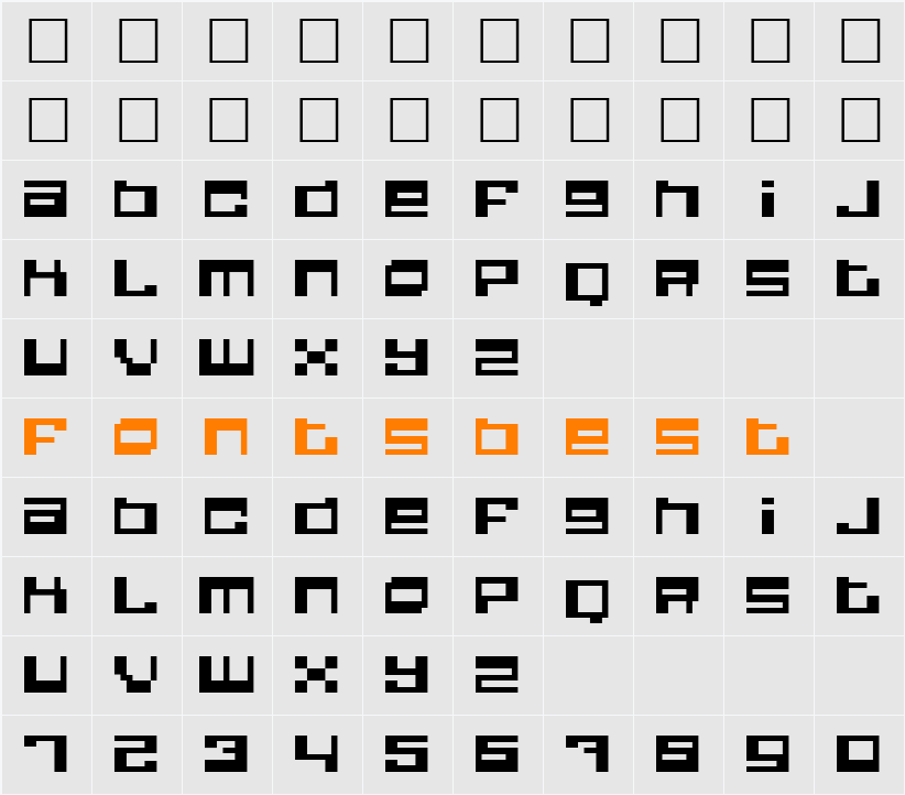 Quadrron Character Map