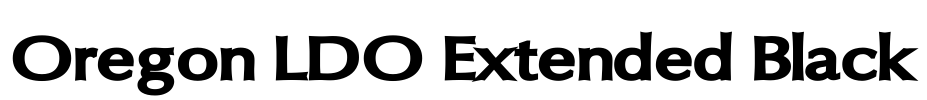 Oregon LDO Extended Black Font Image