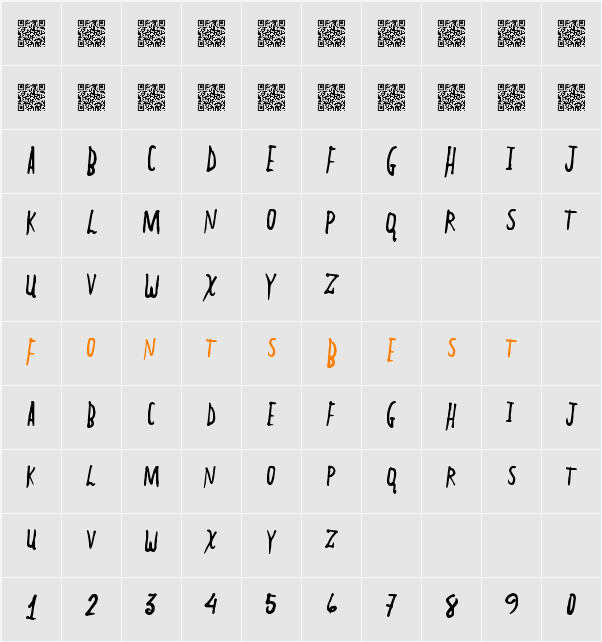 PlainLines Character Map