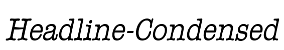 Headline-Condensed Font Image