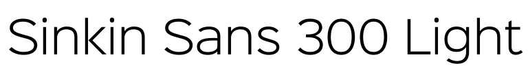 Sinkin Sans 300 Light