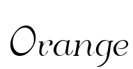 Orange Font Image