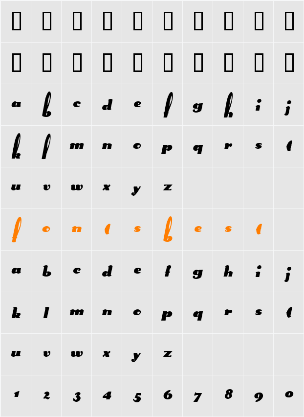 SplittingHares Character Map
