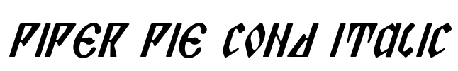 Piper Pie Cond Italic Font Image