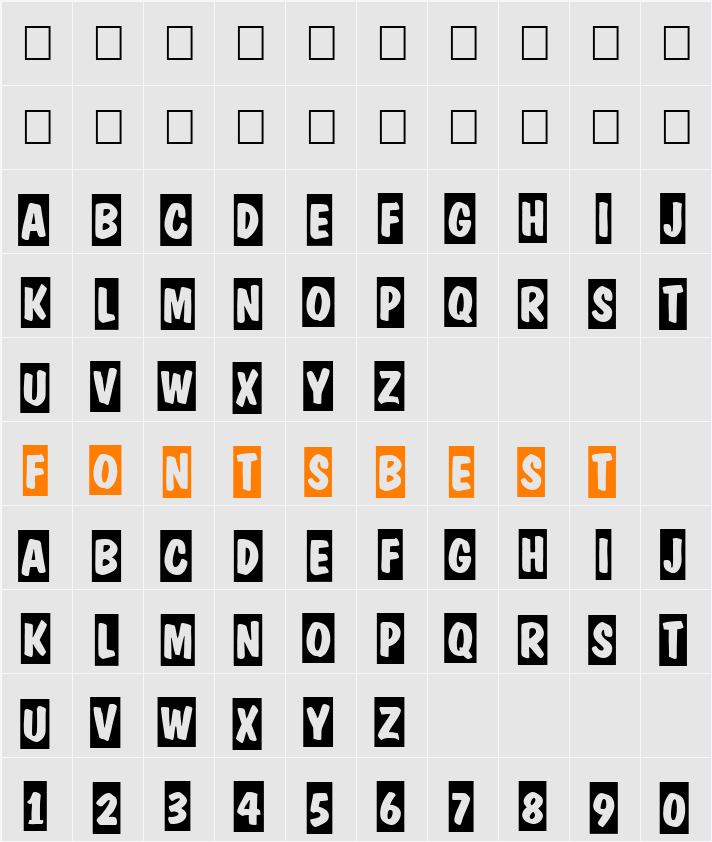 a_DomInoTitulSl Character Map