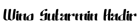 Wino Sutarmin Kadir Font Image