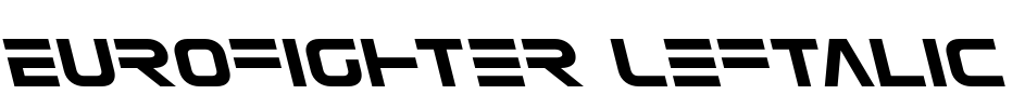 Eurofighter Leftalic Font Image