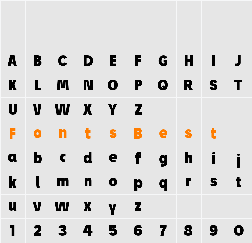 Josef Pro Bold Character Map
