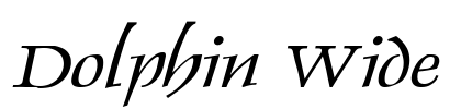 Dolphin Wide Font Image