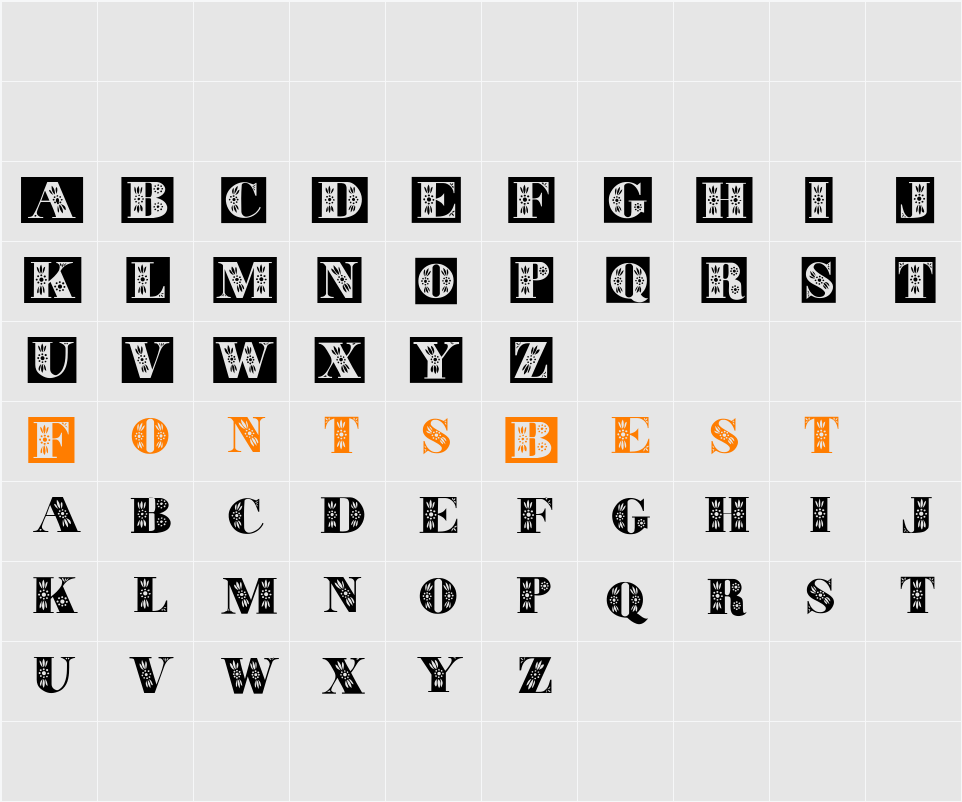 ToleCaps Character Map
