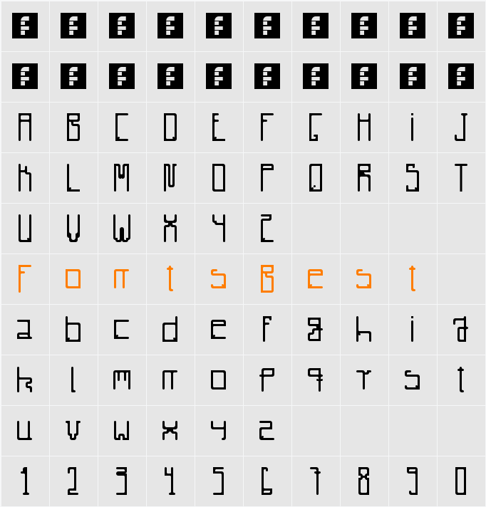 Radiare Character Map