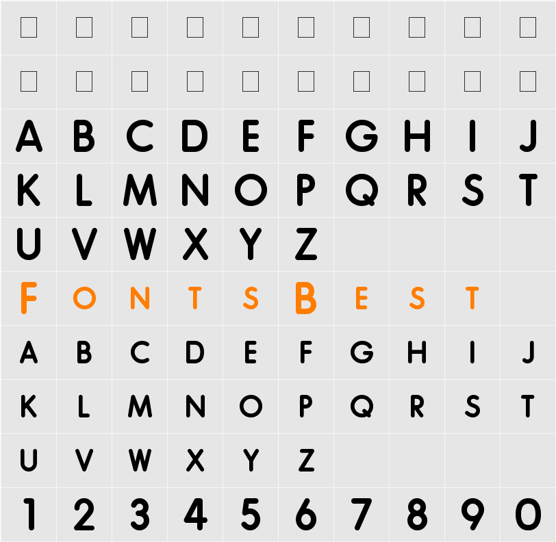 Rede Rounded F48 Character Map
