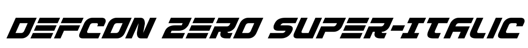 Defcon Zero Super-Italic