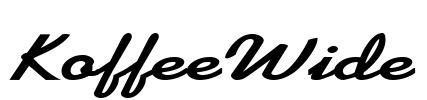 KoffeeWide Font Image