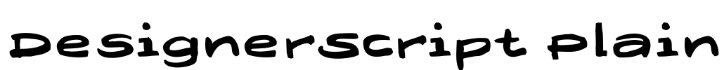 DesignerScript Plain Font Image