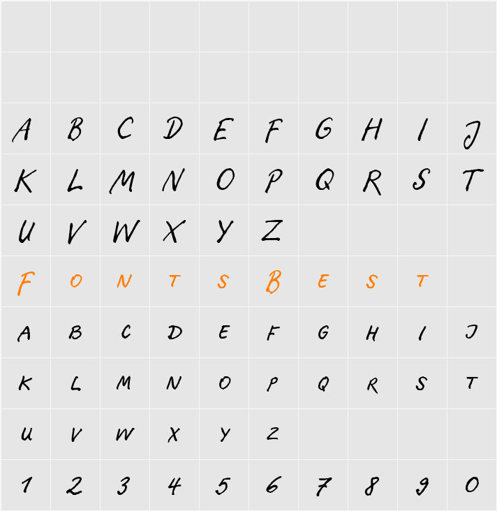 RopsenScript-RegularSC Character Map