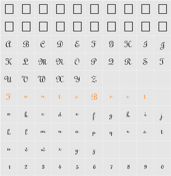 VI Linos Character Map