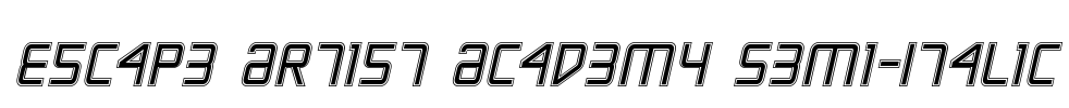 Escape Artist Academy Semi-Italic