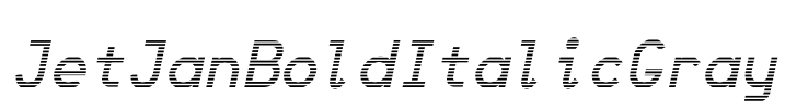 JetJanBoldItalicGray Font Image