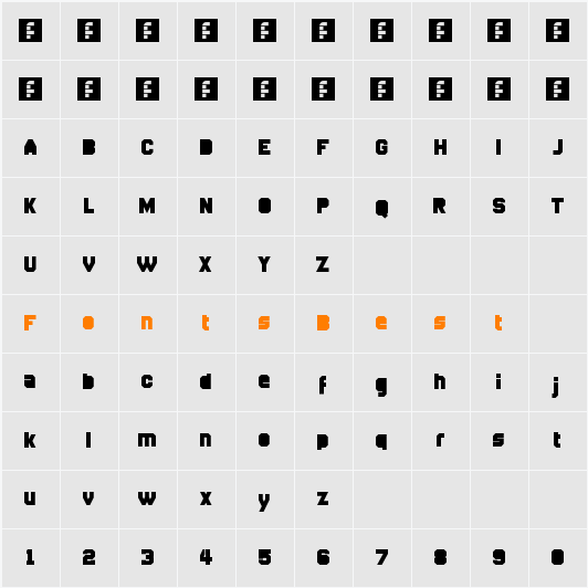 Disparador Filled Character Map
