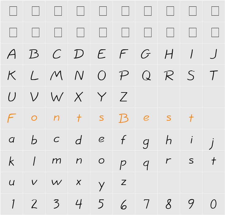 Hopalong Character Map