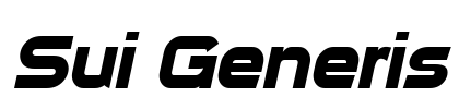 Sui Generis Font Image
