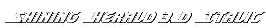 Shining Herald 3D Italic Font Image