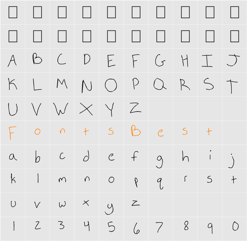 Weaselbee beans Character Map