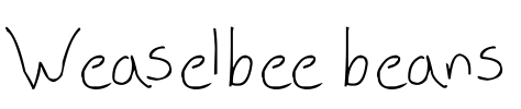 Weaselbee beans Font Image