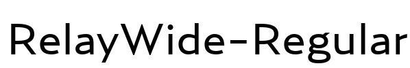 RelayWide-Regular Font Image