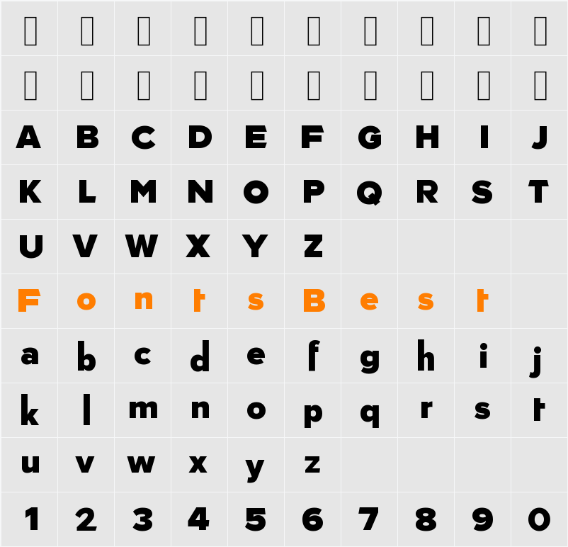 TCF 2009 Character Map