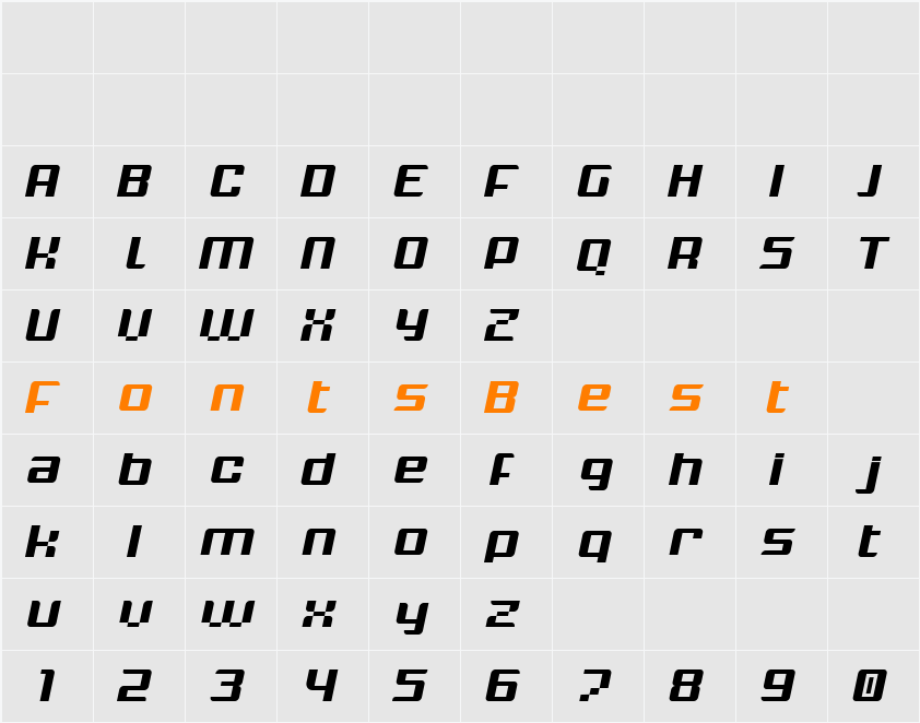 Krunch Character Map