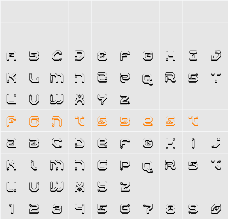 Xiaxide Character Map