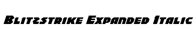 Blitzstrike Expanded Italic