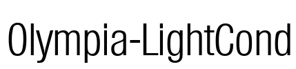 Olympia-LightCond Font Image