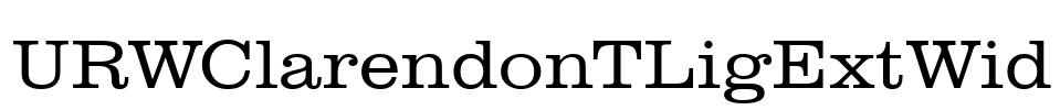 URWClarendonTLigExtWid Font Image