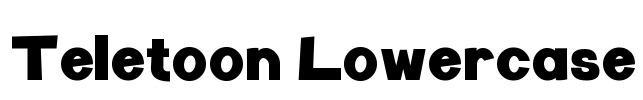 Teletoon Lowercase Font Image