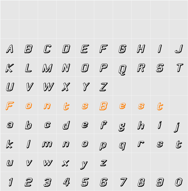 ZyphyteOffset Character Map