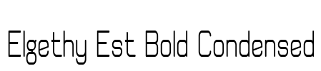Elgethy Est Bold Condensed Font Image