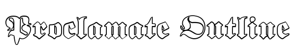 Proclamate Outline Font Image