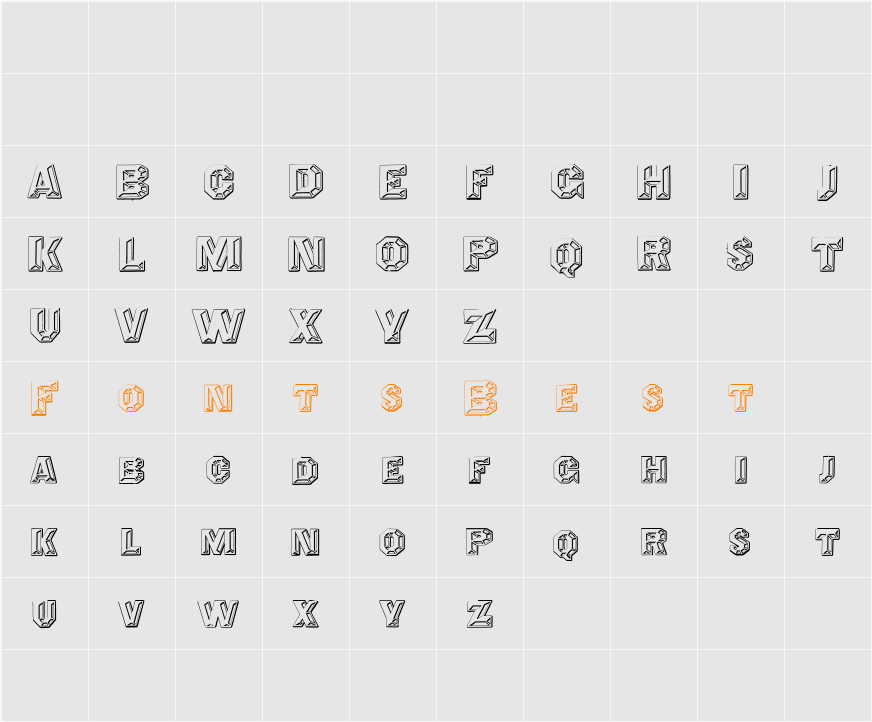 Prismatica Character Map