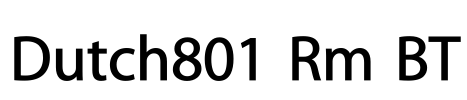 Dutch801 Rm BT