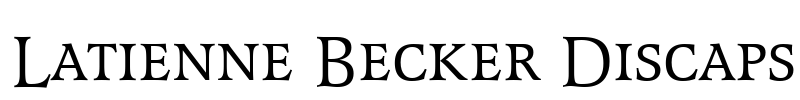 Latienne Becker Discaps Font Image