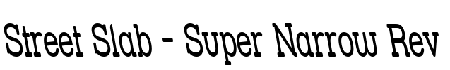 Street Slab - Super Narrow Rev