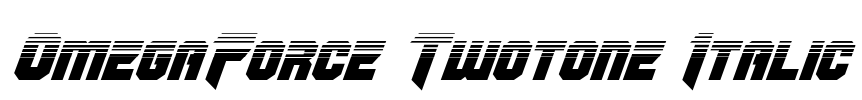OmegaForce Twotone Italic Font Image