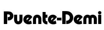 Puente-Demi Font Image
