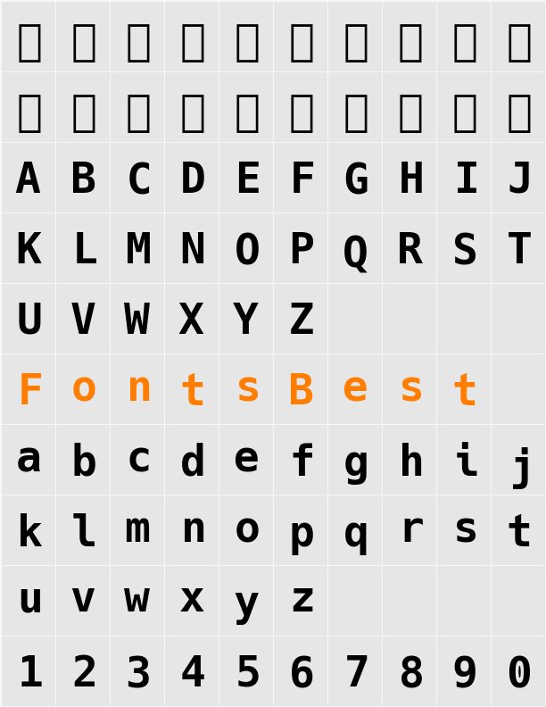 Hack Character Map