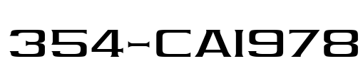 354-CAI978 Font Image
