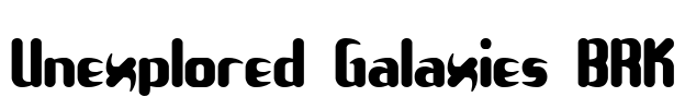 Unexplored Galaxies BRK Font Image